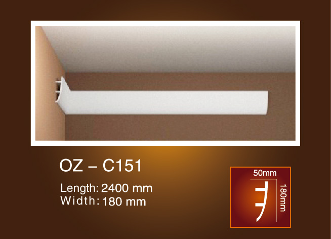 Professional Design Building Material Dining Room Gypsum Light Trough Design -
 Indirect Light OZ-C151 – Ouzhi