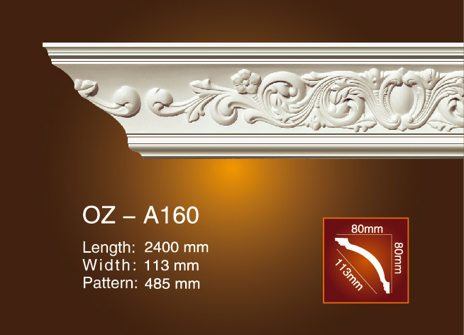 Special Design for Pvc Pipe Extrusion Machine -
 Carving Cornice Moulding OZ-A160 – Ouzhi