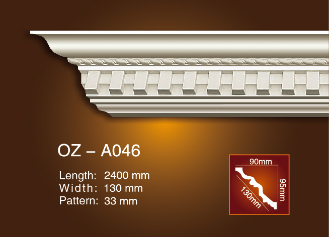 OEM Customized Carved Home Interior Gypsum Ceiling Cornice -
  Carving Cornice Moulding OZ-A046 – Ouzhi