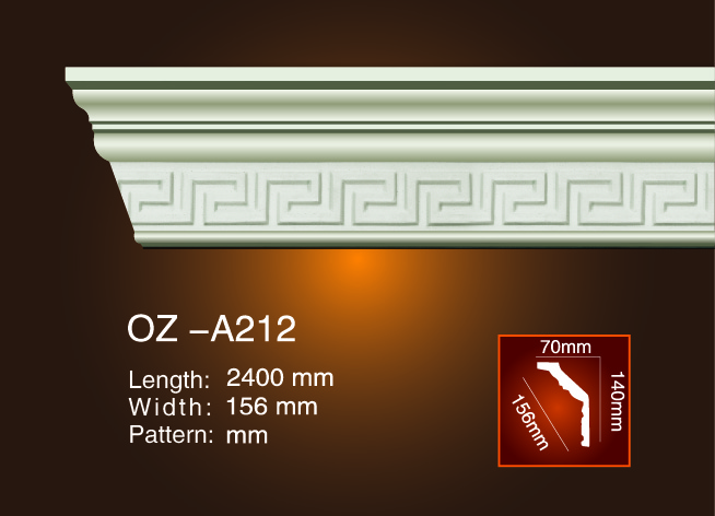 Well-designed Eps Foam Ceiling Cornice Mold -
 Carving Cornice Moulding OZ-A212 – Ouzhi