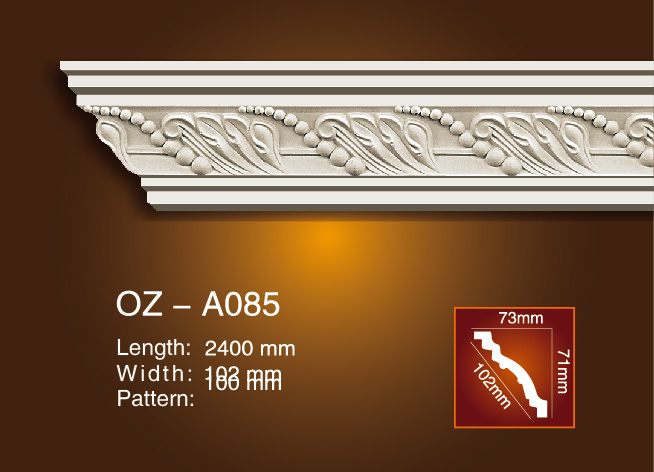 Special Design for Professional Design Polyurethane Round Ceiling Medallions -
 Carving Cornice Moulding OZ-A085 – Ouzhi