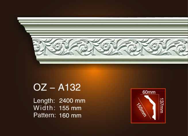 Renewable Design for Light Shielding Tape -
 Carving Cornice Moulding OZ-A132 – Ouzhi