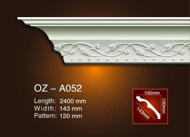 Super Lowest Price Plastic Roman Columns -
 Carving Cornice Moulding OZ-A052 – Ouzhi