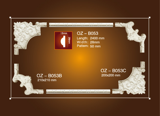 China Gold Supplier for Cornices And Mouldings -
 Corner Flower OZ-B053 – Ouzhi