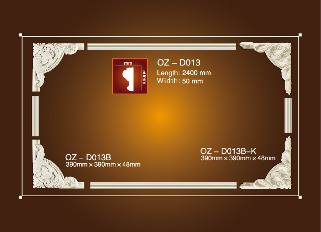 Factory Price For European Lifestyle Plaster Light Trough -
 Corner Flower OZ-D013 – Ouzhi