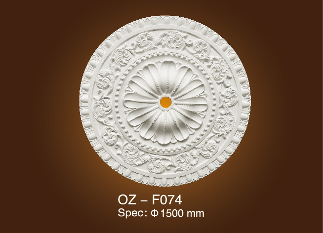 High definition Plastic Cornice Moulding In Gold Color -
 Medallion OZ-F074 – Ouzhi