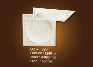 Factory Free sample Gypsum Cornice Moulding Concise Line Design - Medallion OZ-F028 – Ouzhi