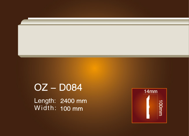 Factory Price 80mm Width Gypsum Cornice -
 Skirting OZ-D084 – Ouzhi