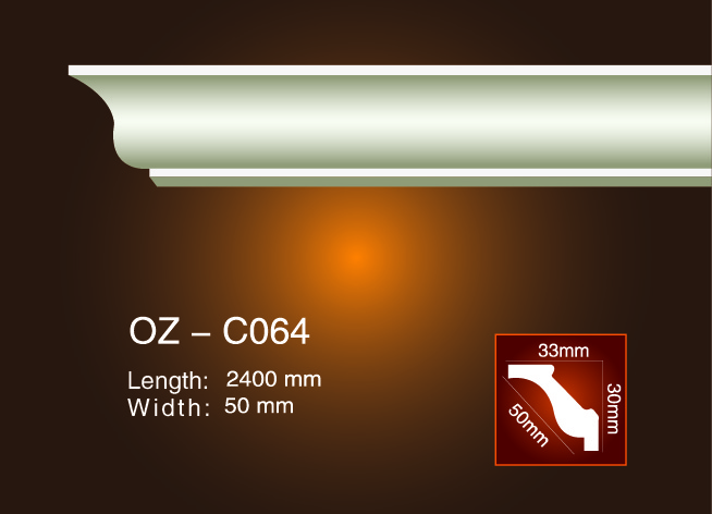 Top Quality Decoration Cornices -
 Plain Angle Line OZ-C064 – Ouzhi