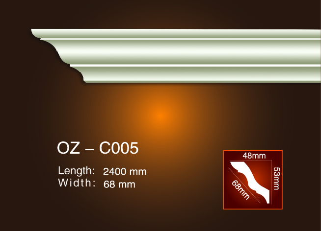 Factory best selling Fiber Plaster Cornice -
 Plain Angle Line OZ-C005 – Ouzhi