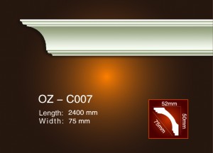 Factory Supply Gypsum Cornice Designs -
 Plain Angle Line OZ-C007 – Ouzhi