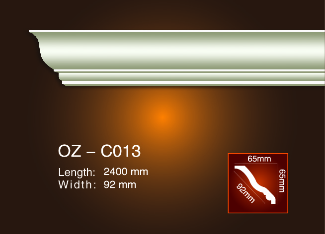 High Performance Polyurethane Foam Ceiling -
 Plain Angle Line OZ-C013 – Ouzhi