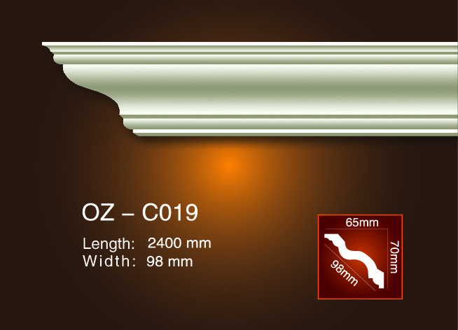 Original Factory Pu Cornice/ceiling Moulding -
 Plain Angle Line OZ-C019 – Ouzhi