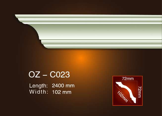 Original Factory Interior Decorative Eps Ceiling Cornice Mould -
 Plain Angle Line OZ-C023 – Ouzhi