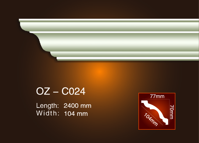 High reputation Modern Ceiling Cornice Design -
 Plain Angle Line OZ-C024 – Ouzhi