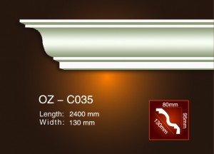 Professional Design Plastic Ceiling Medallions -
 Plain Angle Line OZ-C035 – Ouzhi