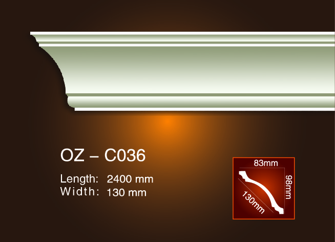Factory wholesale Plain Gypsum Gesso Light Trough -
 Plain Angle Line OZ-C036 – Ouzhi