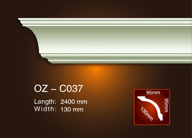 Excellent quality Gypsum Plaster Moulding -
 Plain Angle Line OZ-C037 – Ouzhi