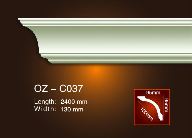 Discount Price Polyurethane Moulding Cornice -
 Plain Angle Line OZ-C037 – Ouzhi