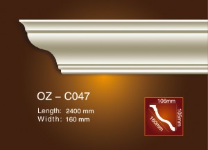 Factory Free sample Gypsum Cornice Moulding Concise Line Design -
 Plain Angle Line OZ-C047 – Ouzhi