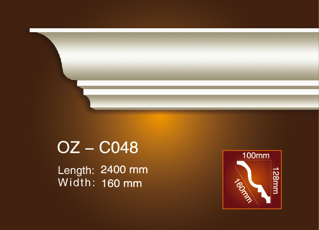 Big discounting Grc Decorative Mouldings -
 Plain Angle Line OZ-C048 – Ouzhi