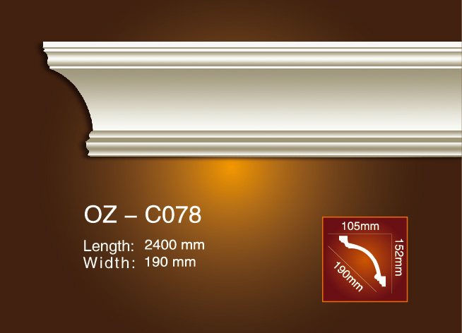 factory Outlets for Engineered Wood Moulding -
 Plain Angle Line OZ-C078 – Ouzhi