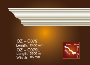 Renewable Design for Pu Foam Crown Moulding -<br />
 Plain Angle Line OZ-C079 - Ouzhi