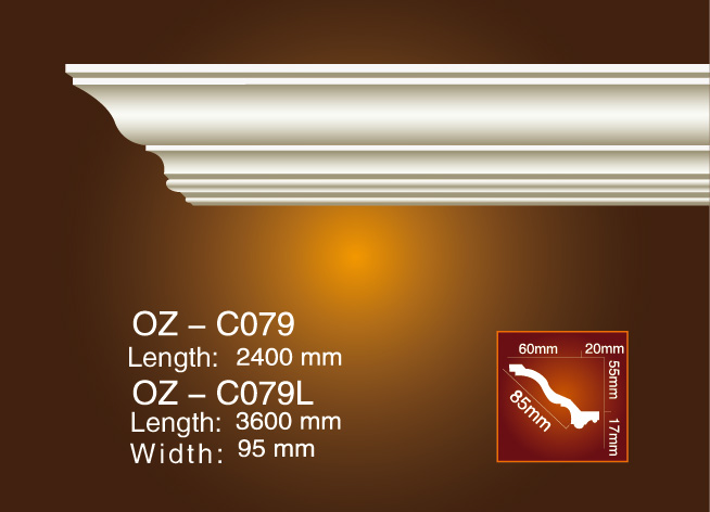 Renewable Design for Pu Foam Crown Moulding -
 Plain Angle Line OZ-C079 – Ouzhi