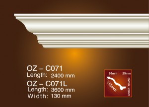Factory Cheap Square Ceiling Medallions -
 Plain Angle Line OZ-C071 – Ouzhi