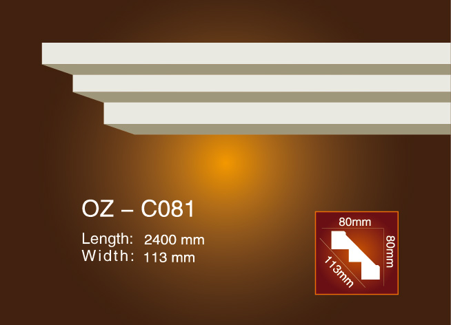 Factory wholesale Polyurethane Crown Moulding On Ceiling -
 Plain Angle Line OZ-C081 – Ouzhi