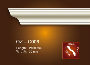 Big Discount Gypsum Carving Cornice - Plain Angle Line OZ-C006 – Ouzhi