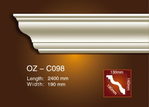 Original Factory Pu Ceiling Cornice For Sales -
 Plain Angle Line OZ-C098 – Ouzhi