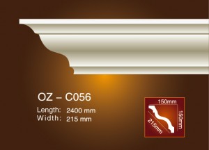 High definition Plastic Cornice Moulding In Gold Color -
 Plain Angle Line OZ-C056 – Ouzhi