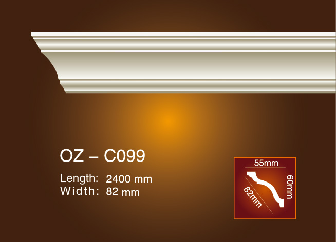 OEM Supply Interior Decorative Polyurethane Ceiling Medallion -
 Plain Angle Line OZ-C099 – Ouzhi
