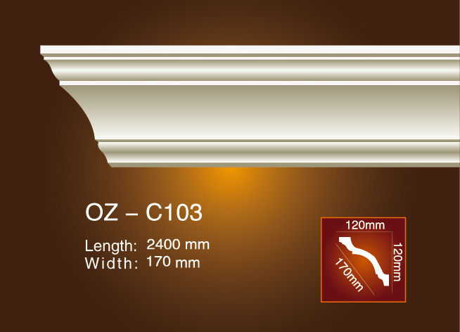 Special Design for White Frame Decorative Wire Moulding -
 Plain Angle Line OZ-C103 – Ouzhi