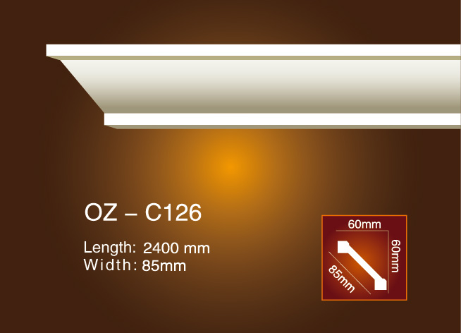Hot sale Round Ceiling Medallion -
 Plain Angle Line OZ-C126 – Ouzhi