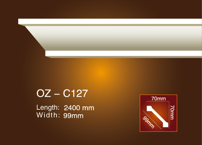 2017 New Style Decorative Gypsum Cornice Moulding -
 Plain Angle Line OZ-C127 – Ouzhi