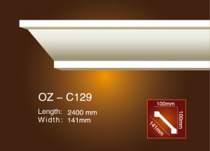 Factory Free sample Pu Cornice Mouldings -
 Plain Angle Line OZ-C129 – Ouzhi