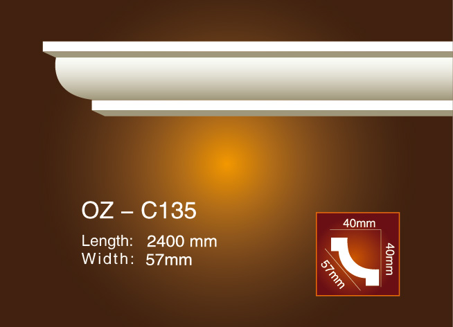2017 wholesale price Pvc Crown Moulding -
 Plain Angle Line OZ-C135 – Ouzhi