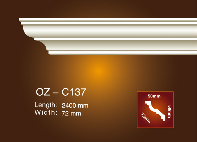 Factory Promotional Home Cornice Design Light Trough Line -
 Plain Angle Line OZ-C137 – Ouzhi
