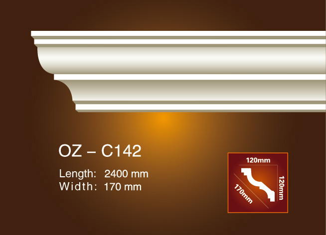OEM China Wall Cornice Designs -
 Plain Angle Line OZ-C142 – Ouzhi