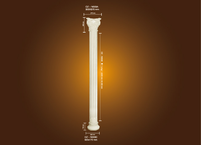 OEM Customized Architectural Corbels -
 PU Roman Column OZ-N003A – Ouzhi