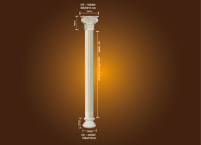 Factory Outlets Pillars Columns For Sale -
 PU Roman Column OZ-N005A – Ouzhi
