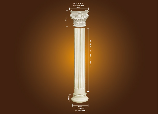 Wholesale Decorative Pu Mouldings -
 PU Roman Column OZ-N010A – Ouzhi