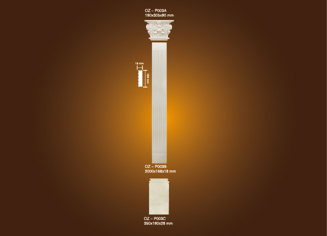 PriceList for Round Mini Solar Panel -
 PU Roman Column OZ-P003A-C – Ouzhi