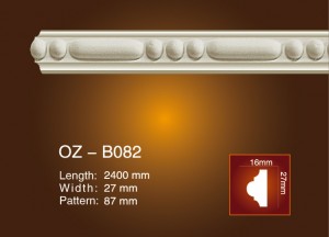 Big discounting Polyurethane Soft Moulding Cornice -
 Carved Flat Line OZ-B082 – Ouzhi