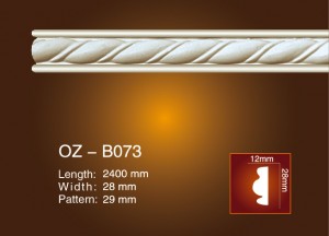 Big Discount Pu Foam Crown Molding -
 Carved Flat Line OZ-B073 – Ouzhi