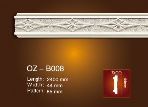 Factory Price Decorative Gypsum Molds - Carved Flat Line OZ-B008 – Ouzhi