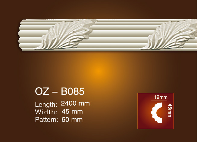 Factory Promotional Decorative Crown Moulding Ideas -
 Carved Flat Line OZ-B085 – Ouzhi