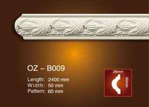 Good Wholesale Vendors 3d Plaster Ceiling Corner Moulding - Carved Flat Line OZ-B009 – Ouzhi